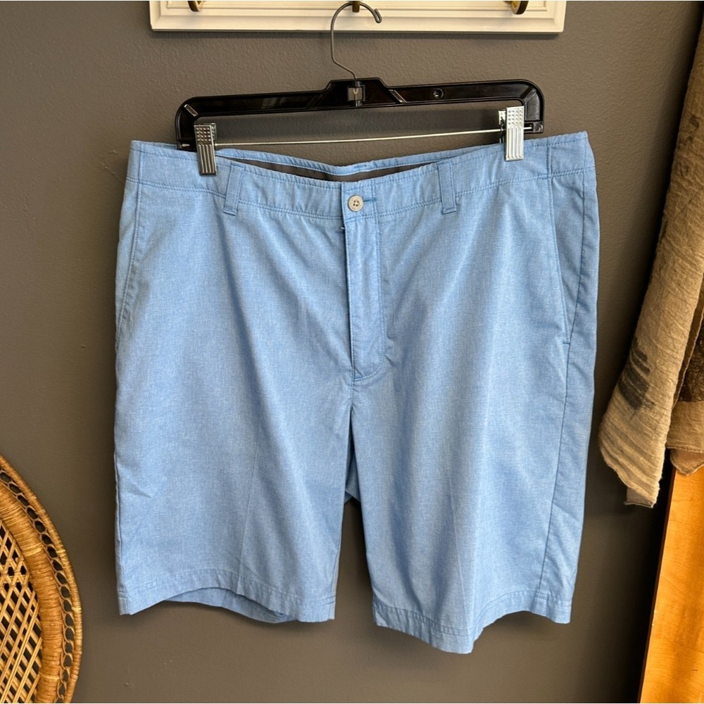 PGA Tour Mens Size 38 Performance Blue Stretch Golf Shorts Athletic Activewear